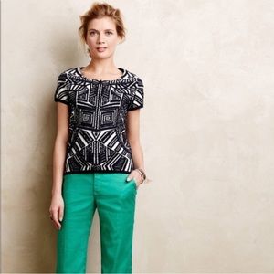 Anthropologie Moth Dahlia Jacquard top, small